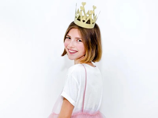 CROWN TIARA ZLATÁ PRINCEZNÁ NARODENINOVÁ PÁRTY