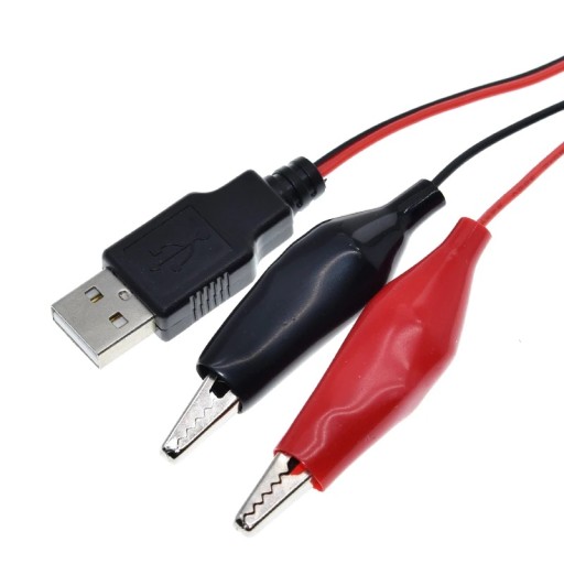 USB Kábel s krokosvorkami pre testovacie rozmery 60 cm