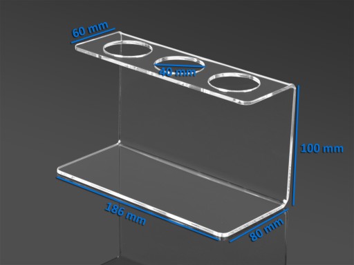 STOJAN, PODAVAČ, STOJAN NA 3 PLEXI ZMRZLINY, 3 mm