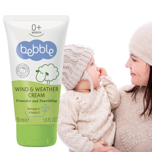 BEBBLE OCHRANNÝ KRÉM pre deti proti vetru D-Panthenol vitamín E 50 ml 0+