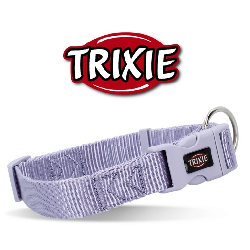Prémiový obojok, pes, svetlá lila, S–M: 30–45 cm/15 mm