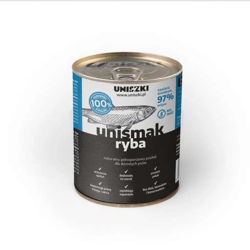 UNIsmak MOKRÉ KRMIVO PRE PSOV rybie konzervy 410g UNISZKI