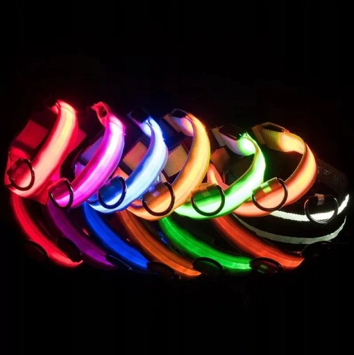 LED OSVETĽOVACÍ OBOJK pre psov a mačky, 37-52 cm, nastaviteľný