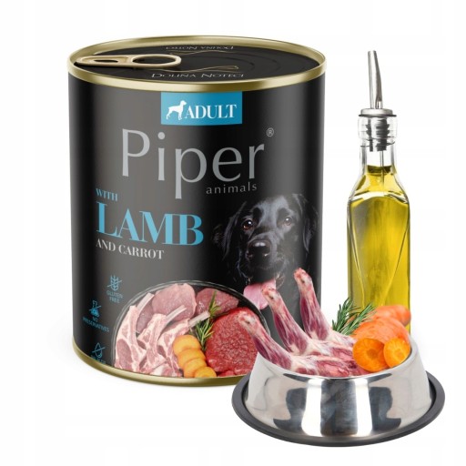 PIPER mokré krmivo pre psov jahňacie 800g plechovka