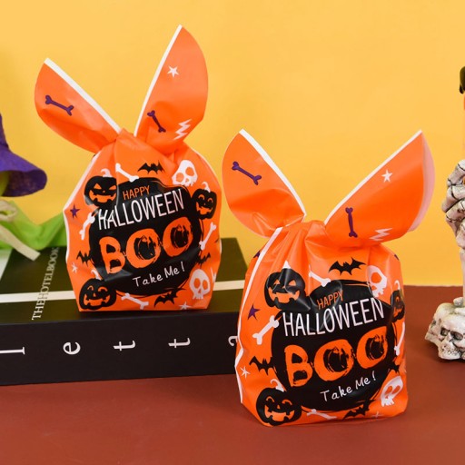 HALLOWEENSKÉ TEKVICOVÉ VRECKO 6 ks. trik alebo darček