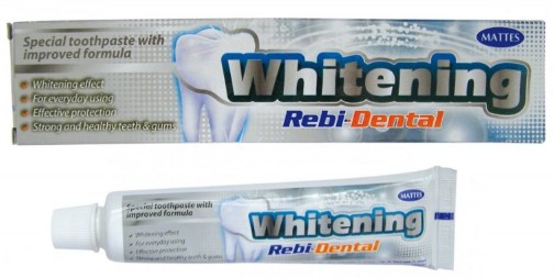 Rebi-Dental Mattes bieliaca zubná pasta BEZ FLUORIDU 100 ml