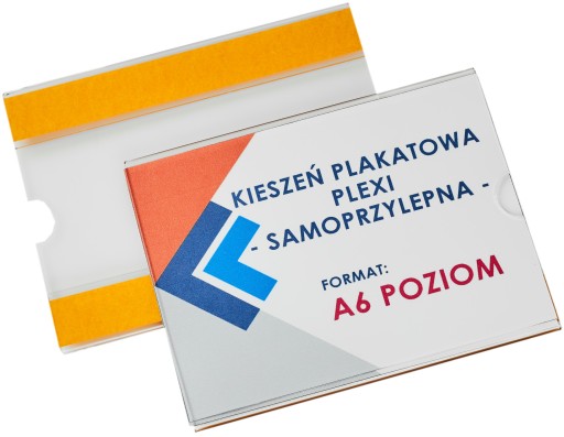 VRECKO NA PLAKÁT C A6 LEVEL PLEXI S PÁSKOU S PRSTOVÝM STRIHOM - A6 PLEXI