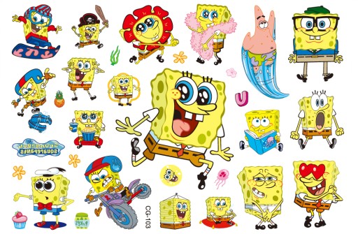 Umývateľné tetovanie pre deti SPANCH BOB CG103