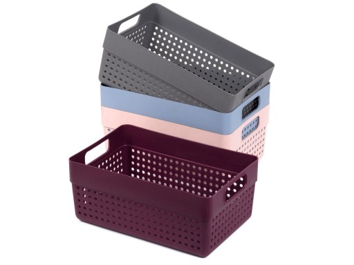 ORGANIZÉR nádoba na košík KOŠÍK 15,5x10x23,5 plast BIELA 3,5l