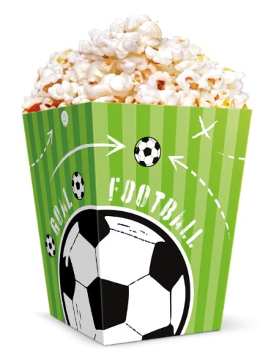 POPCORN BOXES FUTBALOVÁ ozdoba na tortu 6 ks
