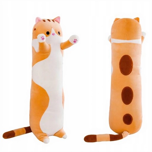 Dlhý vankúš maskota pre mačiatko plyšová mačka 50 cm XXL