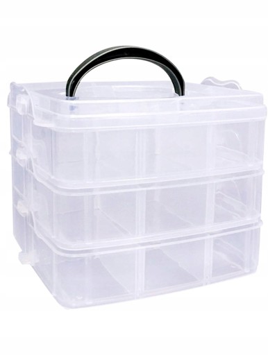 BOX ORGANIZÁTOR NÁDAJOV 3-PLASTOVÝ PLASTOVÝ UNIVERZÁL