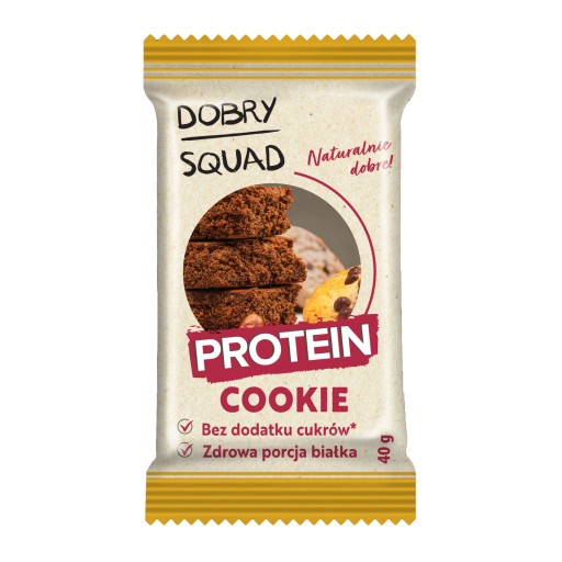PROTEIN COOKIE BEZ PRIDANÉHO CUKRU, BEZLEPKU 40 g - DOBRY SQUAD