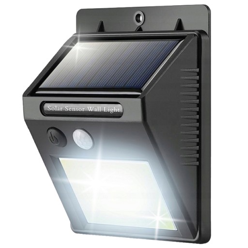 SOLAR LAMPA 20 LED ZÁHRADNÁ NÁSTENNÁ LAMPA SVETLO POHYBU A SÚMRAK SENZOR