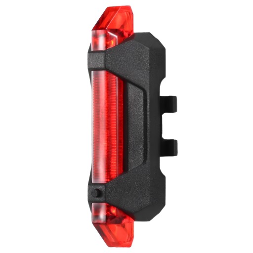 VÝKONNÁ LED ZADNÁ BICYKELOVÁ LAMPA 4 USB REŽIMY 110mAh VODOtesné IP44