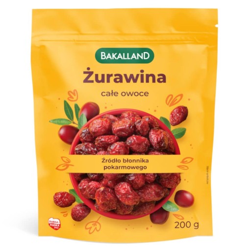 BAKALLAND SUŠENÉ BRUSNICE CELÉ OVOCIE 200G
