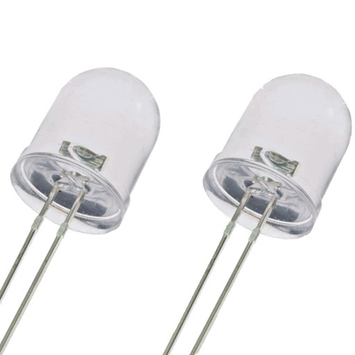 BIELE A FAREBNÉ LED diódy 10mm 10 KS