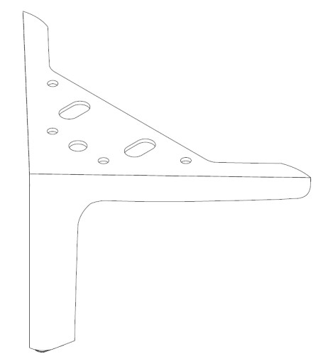 Noha, matná čierna nábytková noha, 18 cm, na komody, skrine, pohovky, police, SL013