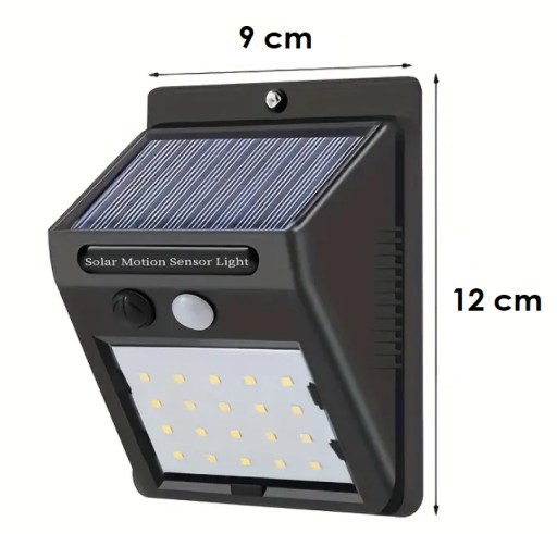 HALOGÉNOVÁ SOLARNÁ LED LAMPA S POHYBOVÝM A SÚMRAKOVÝM SNÍMAČOM, VONKAJŠIA