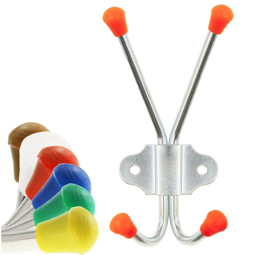Nástenný vešiak so 4 školskými háčikmi COLORS HOOK