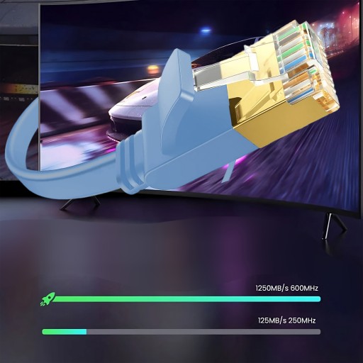 LAN ETHERNET RJ45 CAT7 ZLATÝ FTP LAN KÁBEL 1M