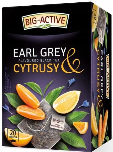 BIG-ACTIVE Earl Grey Tea Citrus 20 tb (obálka)