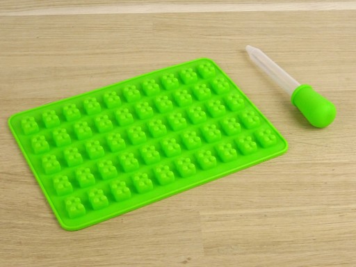 JELLY BEARS ŽELÉ MOLDER ŽELÉ ČOKOLÁDOVÁ KOCKA ĽADU + PIPETKA