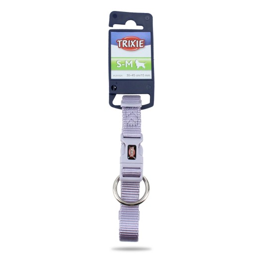 Prémiový obojok, pes, svetlá lila, S–M: 30–45 cm/15 mm