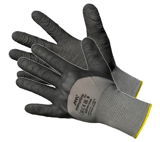 PENOVÉ LATEXOVÉ GRIP 3/4 VODEODOLNÉ pracovné rukavice