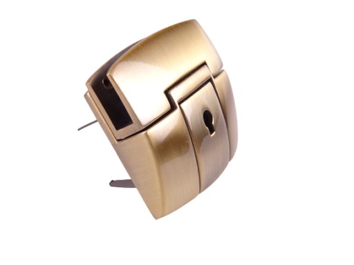 Zapínanie na zips na tašku 50 x 46 mm staré zlato