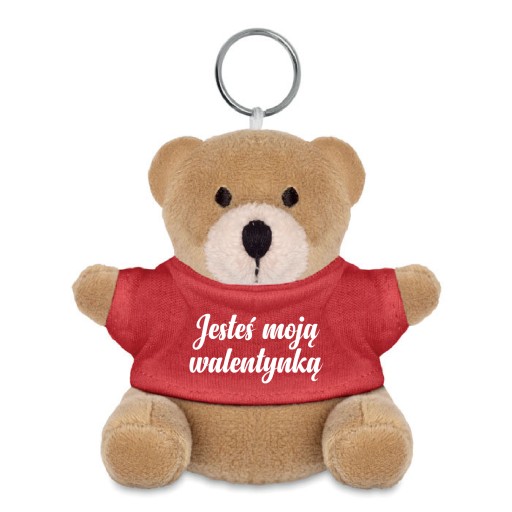 Kľúčenka MEDVEĎ na VALENTÍNA Ľúbim ťa + meno