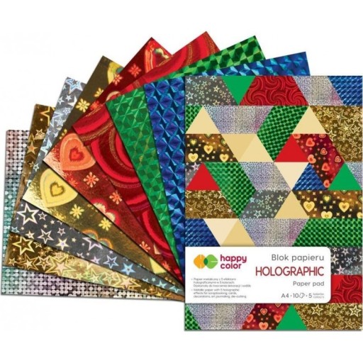 Happy Color A4 10 listov Holografický blok č