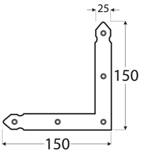 ROHOVÁ TYČ DMX NAO1 150X150X25X2,0 MM DOMAX