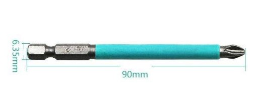 Protišmykový skrutkovač Bit 90mm Cross PH2 dl
