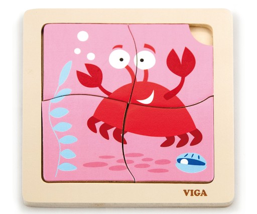 Viga 50146 Puzzle na podložke - krab