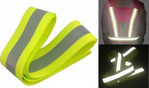 SVETLÁ REFLEXNÁ PÁSKA PÁSKA NAŠIŤ 50MM