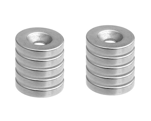 NEODYMOVÝ MAGNET 16x3 mm otvor 8/4 NA SKRUTKU 10 ks