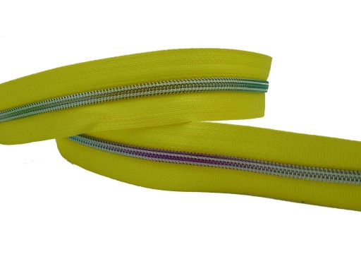 Zipsová páska Zips 5mm 1m ŽLTÁ / DÚHOVÁ FAR