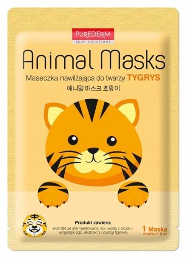 PUREDERM Animal Mask hydratačná pleťová maska Tiger 21ml