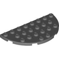 LEGO okrúhly tanier 4x8 C. Sivá (22888/6141856)