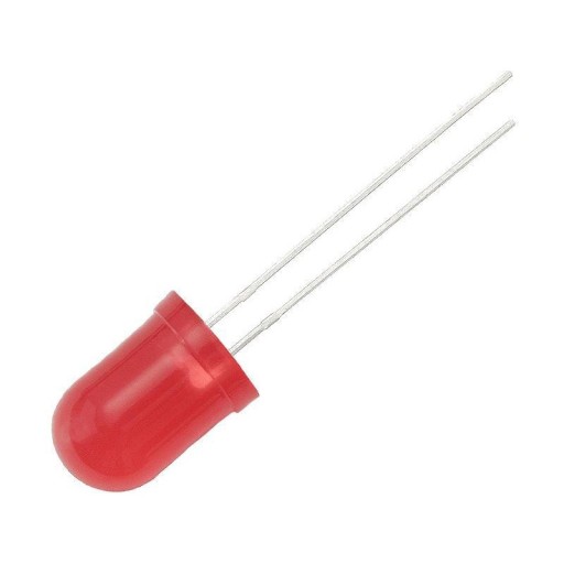 LED dióda 8mm matná červená - 6030