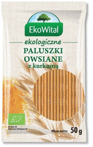 Celozrnné ovsené tyčinky s kurkumou BIO 50g (EKOWITAL) EKOWITAL