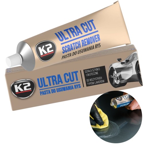 K2 ULTRA CUT pasta na odstraňovanie škrabancov ÚČINNÁ NA ŠKRABANINY A NEDOKONALOSTI