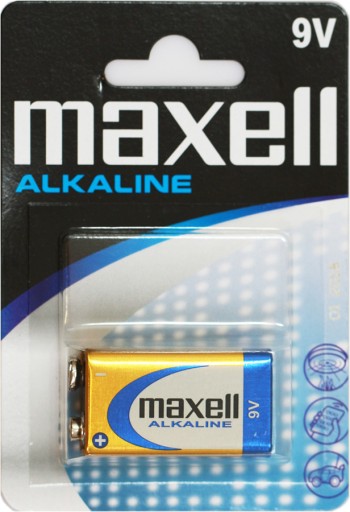 3x ALKALICKÁ BATÉRIA 9V MAXELL 6LR61 6F22 MN1604