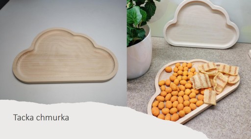 Drevený podnos na servírovanie občerstvenia