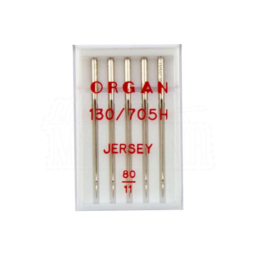 Organové ihly do domácich strojov, jersey, 5x80