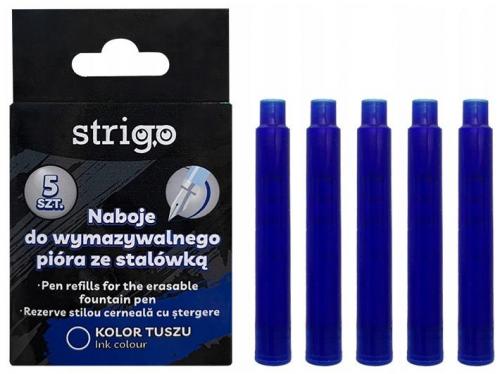STRIGO modré vymazateľné perá, 5 ks