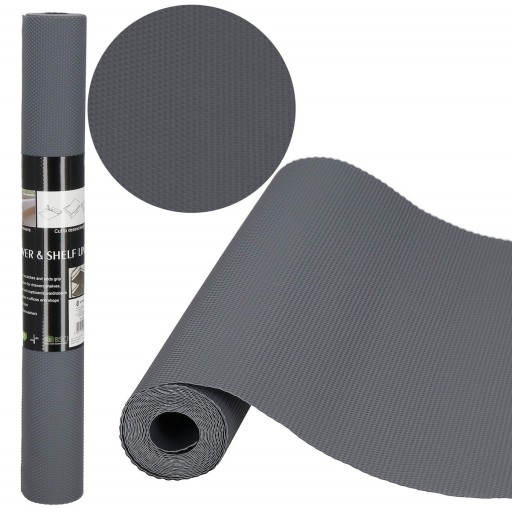 PROTIŠMYKOVÁ PODLOŽKA DO ZÁSUVKOV SKRINÍK, OCHRANNÁ PODLOŽKA, ŠEDÁ, 150 cm