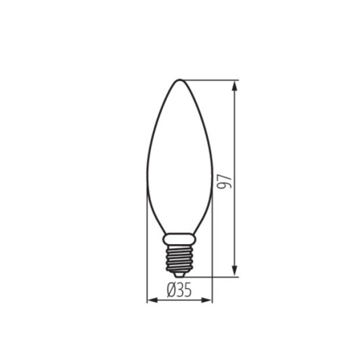 XLED C35E14 4,5W teplá biela LED žiarovka