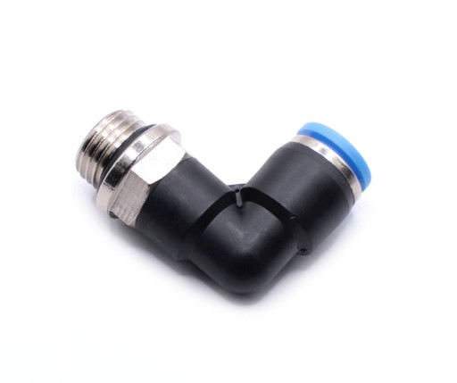 Pneumatický uhlový zásuvný konektor 3/8 závit 12 mm hadica